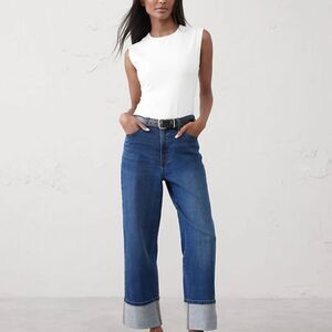 NWT Banana Republic White Sleeveless Blouse